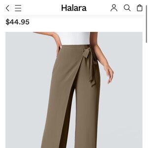 Halara Flex™ High Waisted Tie Side Wide Leg Work Pants Size Small